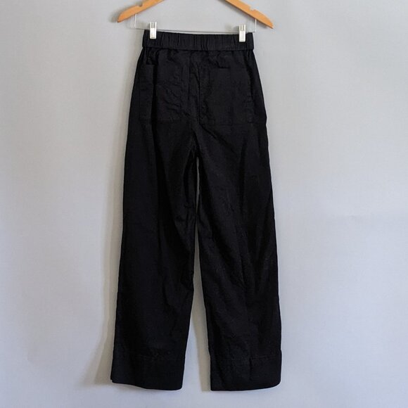Everlane Easy Pant Wide Leg High Rise Cotton Pants Size 0 XS Washed Black - Picture 3 of 6